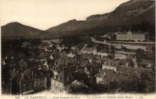 Old postcard Le Dauphiné - St-LAURENT-du-PONT - General view and hospital (241651)