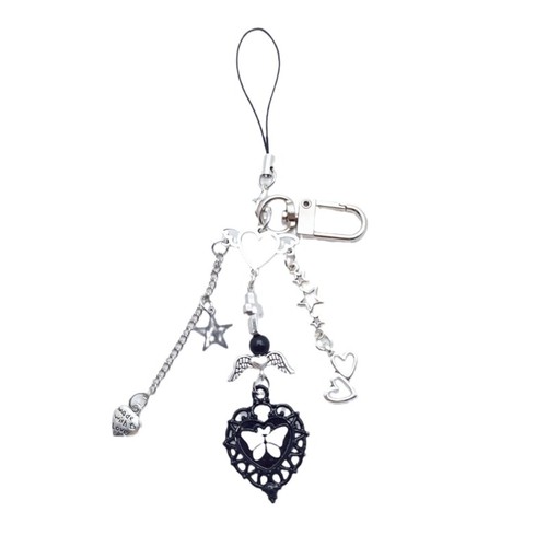 Cell-Phone Straps Keychain Crystal Cross Heart Phone Lanyard Keyring Chain - Zdjęcie 3 z 6