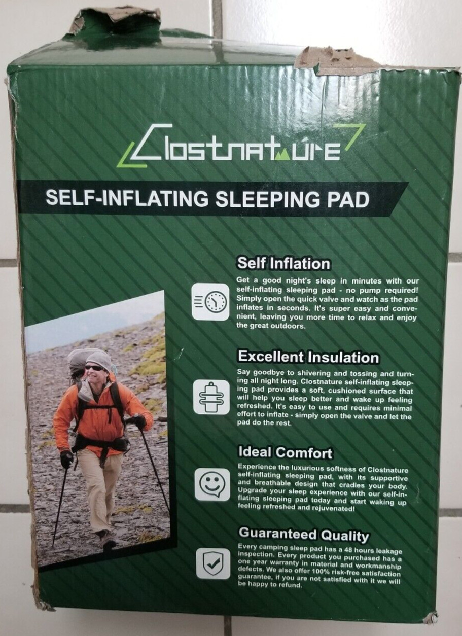 Clostnature Self Inflating Sleeping Pad 1.5''/2''