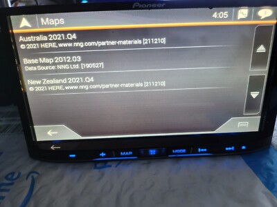 2021 Q4 AUSTRALIA NEWZEALAND GPS MAP/POI PIONEER AVIC-F77DAB PIONEER AVIC-F70DAB