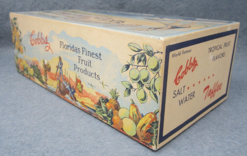 Rare COBBS Salt Water Taffy, Taffee 1 Lb. Candy Box, Little River, Miami Florida - Picture 6 of 12