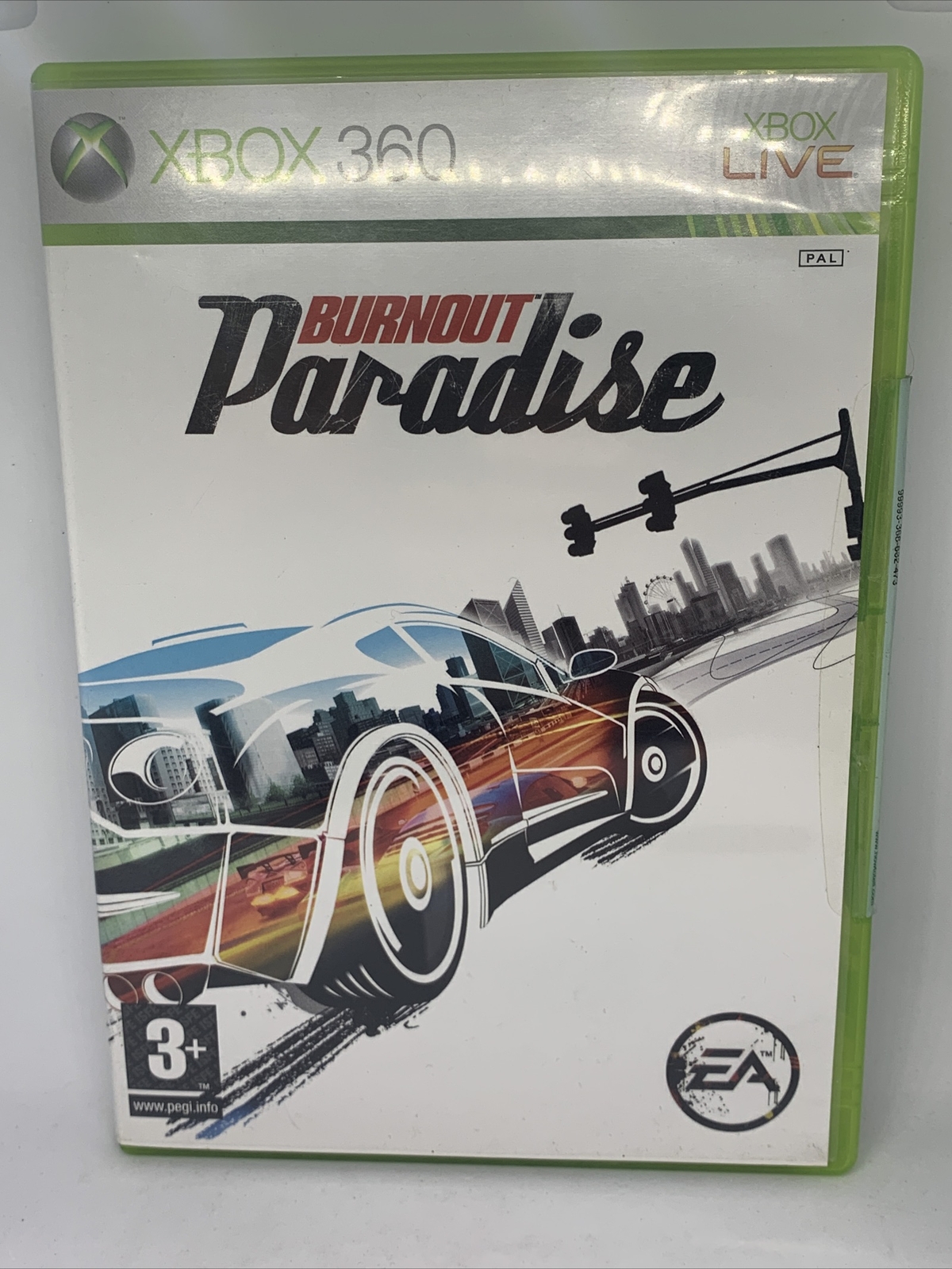 BURNOUT PARADISE XBOX 360 game with manual