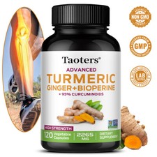 Turmeric Ginger with Bioperine 2265mg High Absorption Triple Strength Capsules