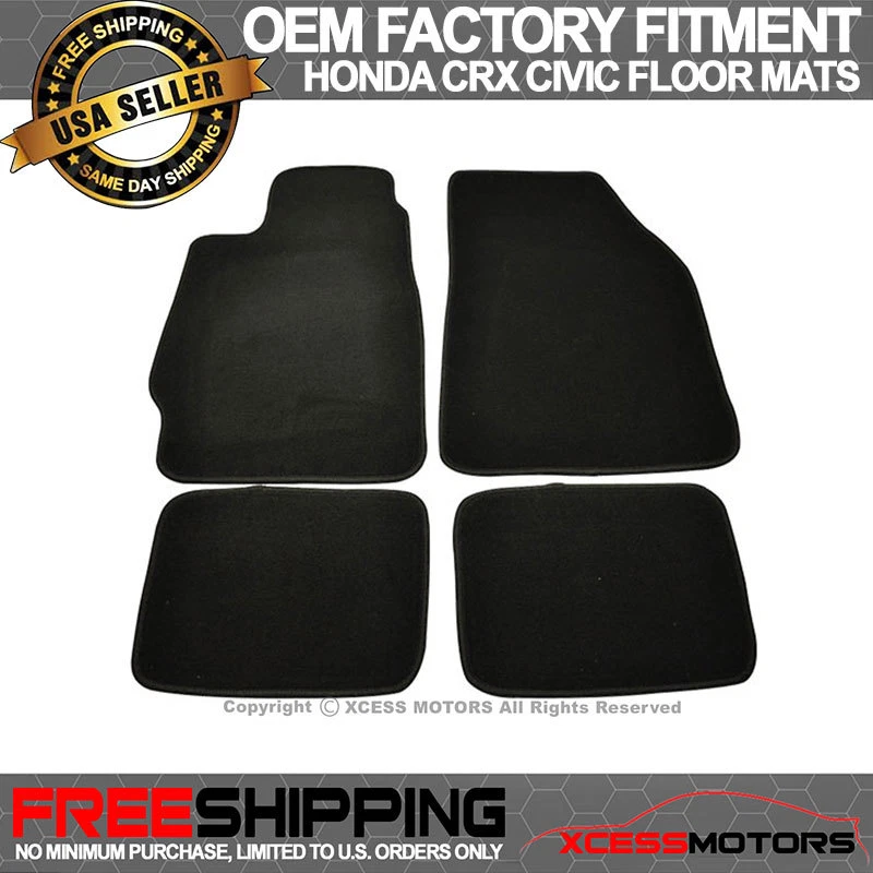 Alfombrillas alfombrillas delanteras traseras de nailon para Honda CRX Civic 88-91 OE Foto 3 de 3