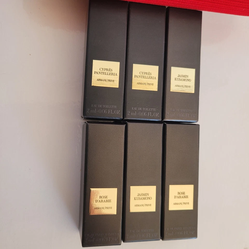 Colección GORGIO ARMANI PRIVÉ LOTE DE 6 muestras con clutch ROJO vibrante y regalo b Foto 3 de 4