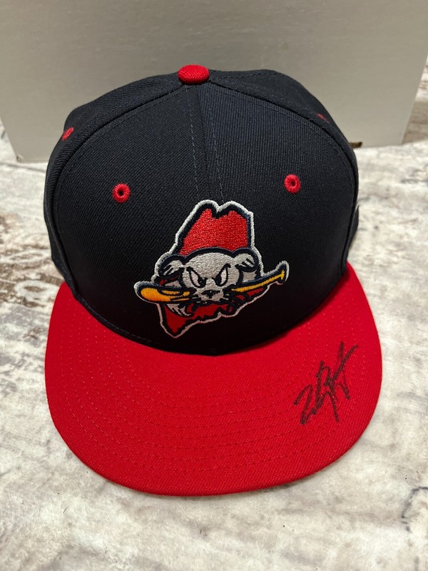 Zach Bryant Portland Sea Dogs 2024 Game Used Blue Alternate Hat 7 1/4