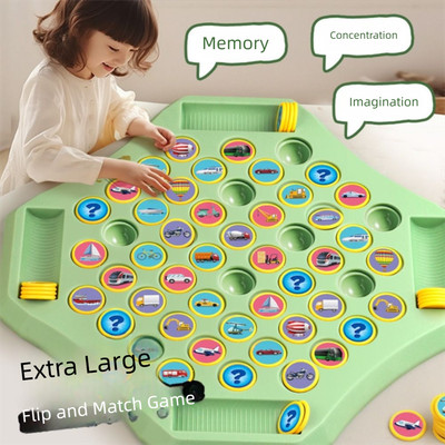 mit gemusterten Karten Flip Chess Gedächtnisspiel Memory Flip Schachspielzeug