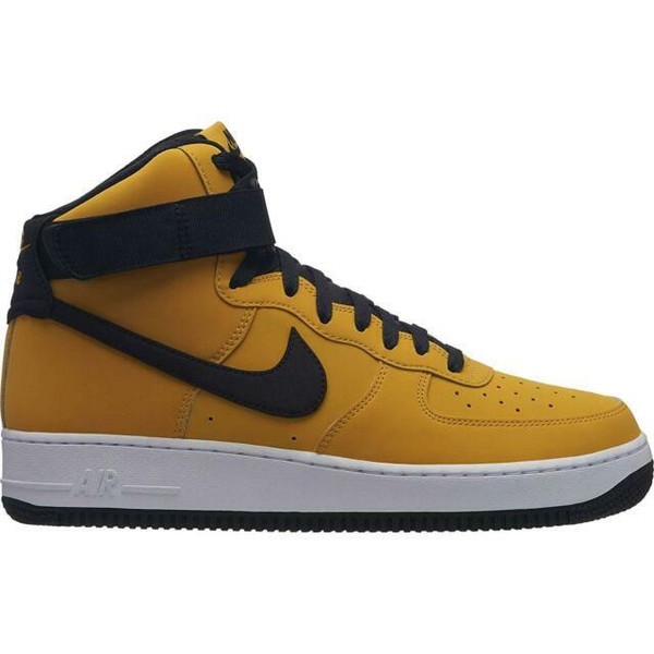 black and yellow air force 1 high top