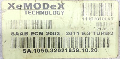 CORE X2 03 04 05 06 Saab 9.3 2.0 ECM ECU Engine Control Module Computer 55353231