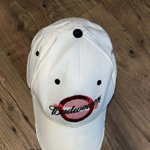 Budweiser King of Beers The Game Hat Cap White Adult Snapback - Picture 3 of 8