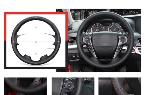 Cubierta de volante para Honda Ridgeline Pilot Accord 9 Crosstour Odyssey J - Imagen 17 de 20
