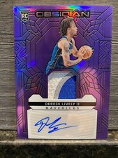2023-24 Obsidian- Dereck Lively II (RC)3-Color Rookie Patch Auto Purple Etch /49