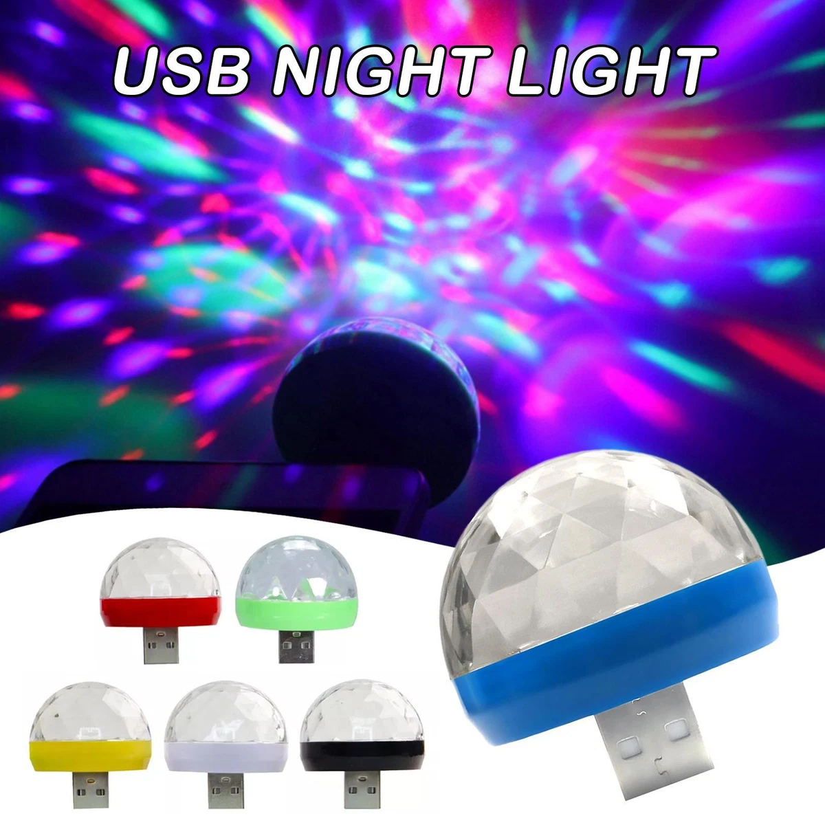 Usb mini disco ball clearance light