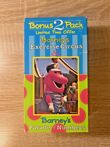 Barney Exercise & Barney's Circus Parade Of Numbers VHS 1992 Bonus 2-Pack Double - Picture 3 of 10