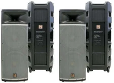 2 MR DJ PRO215S Professional PRO PA DJ Dual 15â€ 3-Way Full-Range Passive DJ PA