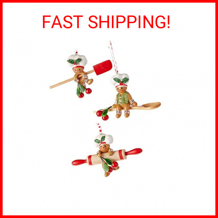 Kurt Adler 4-Inch Gingerbread Baking Tool Ornaments