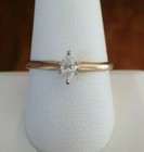 14K Yellow Gold 1/4 CTW Diamond Engagement Ring Size 10.75 R13 — photo 1