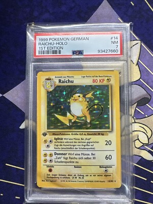 Raichu 英語版14/102 Pokémon TCG Raichu 14/102 Holo 1st Edition Holo Rare PSA 7 NM