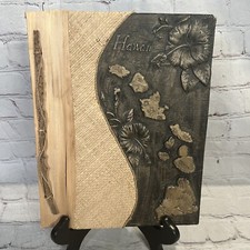 Vintage Hawaiian 8.75" x 11" Handmade Natural Photo Album Hawaii Islands Floral