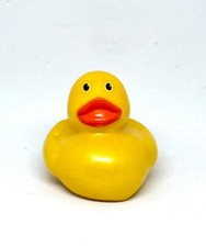 Yellow Glossy Sparkle Rubber Duck 2  Ducky Bath Pool Jeep Toy