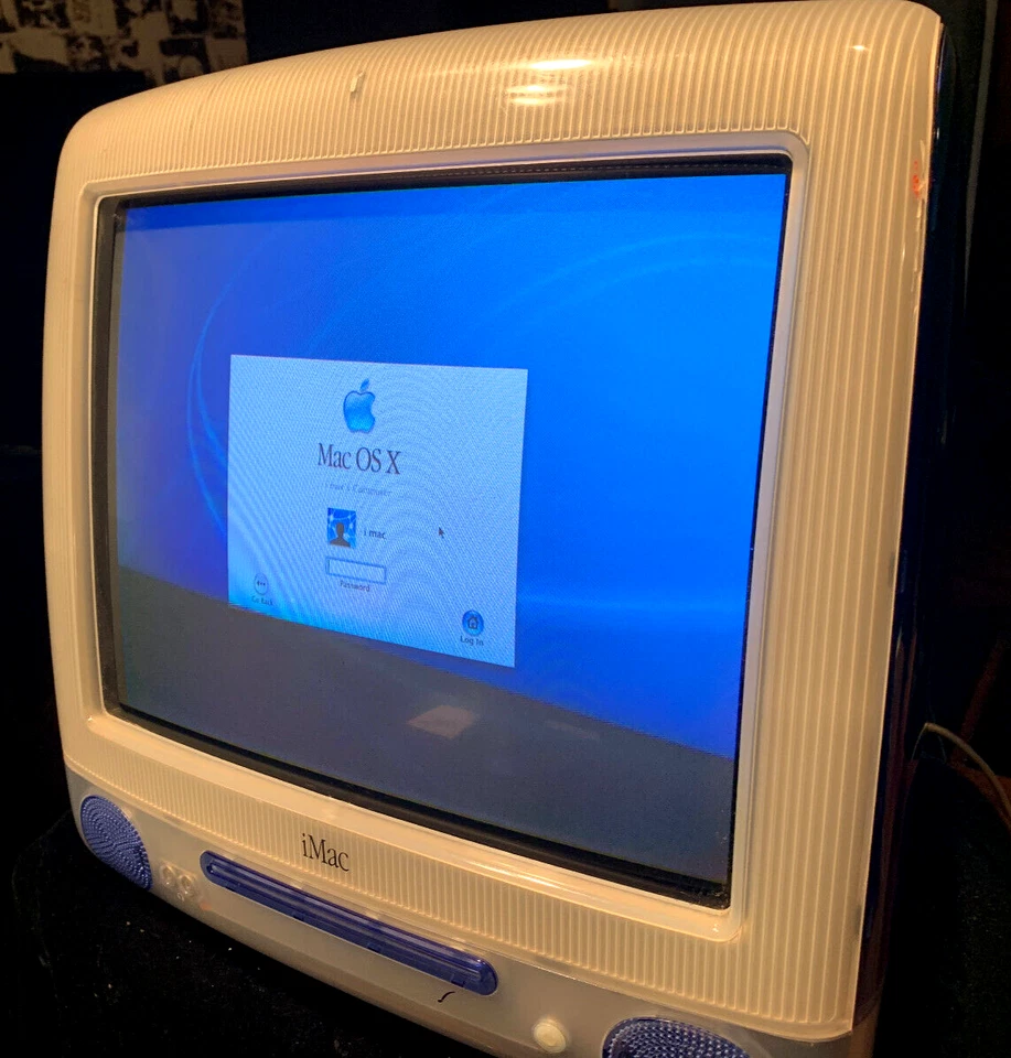 Vintage Apple iMac G3 With Power Cord Blue - Image 3 of 4