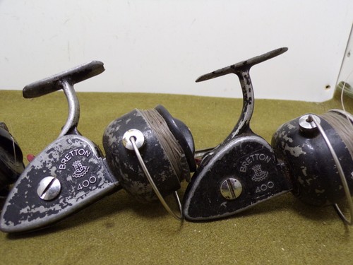 LOT 4 MOULINET BRETTON 400 PÊCHE COLLECTION FRENCH VINTAGE REEL FISHING - Photo 19/19