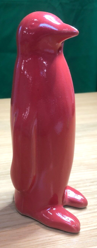 Louisville Stoneware Art Pottery RED Penguin * Original * 6 1/2" * NOS - 第 1/11 張圖片