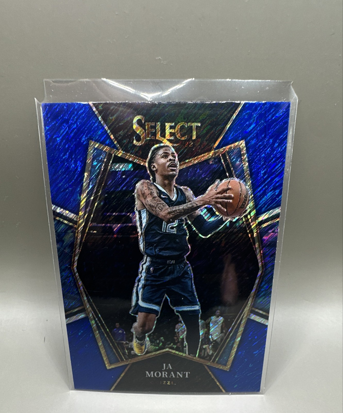 2021-22 Panini Select - Premier Level Ja Morant #125 Blue Shimmer Prizm