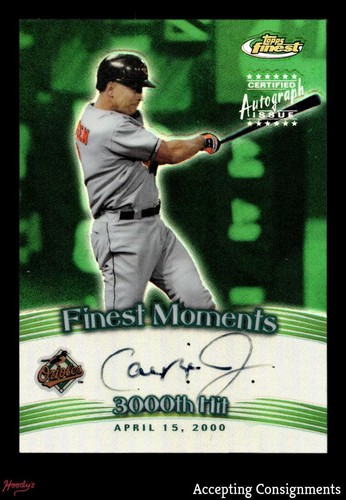 2001 Finest Moments Refractors Autogramm Cal Ripken Jr. ON CARD AUTO Orioles HOF
