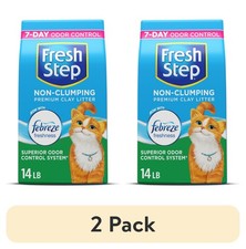  2 pack Non-Clumping Scented Premium Cat Litter with Febreze Freshness, 14 lbs