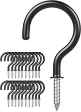 Ceiling Hooks   Vinyl Coated Screwhook   1-1/2 Inches Cup Hook   Screw-In Hooks