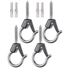 BeneLabel 4Pcs Wall Mount Ceiling Plant Hanger Hooks, Outdoor Hanging Bracket...
