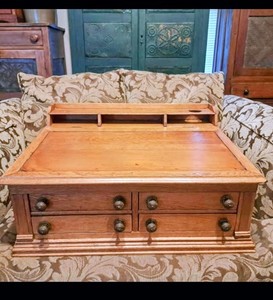 Primitive Wood Clark's O.N.T. or Coats General Store Spool Cabinet Display 