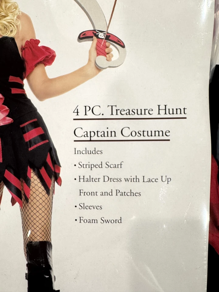 Sexy Pirate Leg Avenue Costume WITH Headscarf & Sword Size XS, BRAND NEW - Image 3 of 4