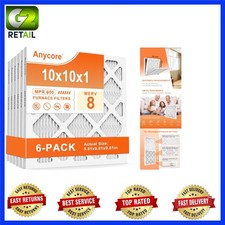 6-Pack 10x10x1 Pleated Air Filters MERV 8 - Optimal Performance Quiet Design