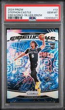 2024 PANINI PRIZM FIREWORKS SILVER PRIZM #13 STEPHON CASTLE PSA 10