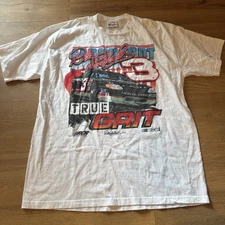 Competitors View Size XL Dale Earnhardt T Shirt White True Grit #3 NASCAR Vtg