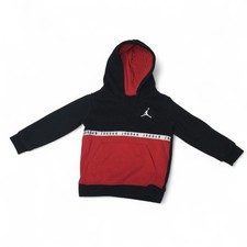 Nike Air Jordan Kids Hoodie Black Red Pullover Sweatshirt Jumpman Logo Size 24m