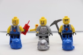 3) Power Miners Lot Rex Doc Duke 8190 8189 8191 8188 8964 LEGO Minifigure Figure