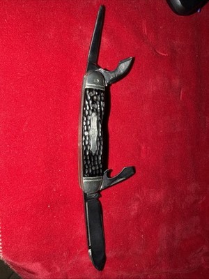 Vintage Scout Multi Tool Folding Pocket Knife Marked   Iroquois  ?? Utica SCOUT