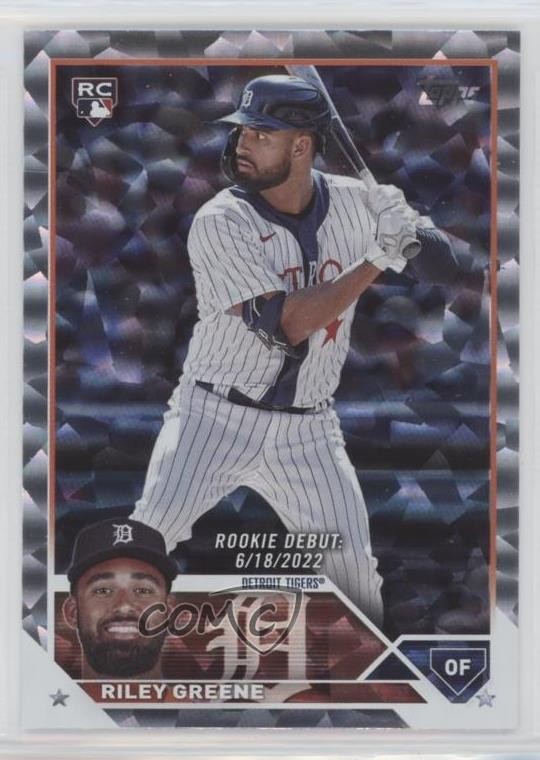 2023 Topps Update Rookie Debut Silver Patterned Foil Riley Greene #US298 1c57