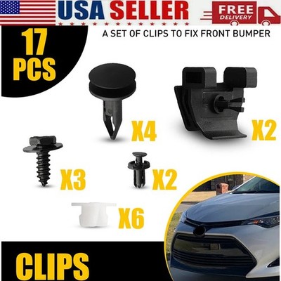 17pcs Bumper Fender Screw Rivet Fastener Clips For TOYOTA COROLLA 2009-2019 NEW