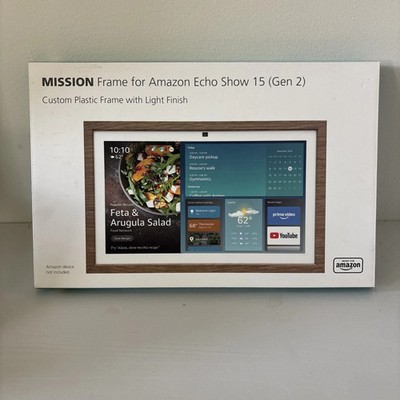Mission Amazon Echo Show 15 Frame - Light Brown for Echo Show 15 Gen 2
