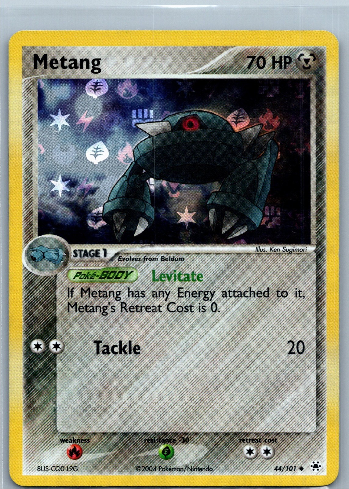 Metang 44/101 EX Hidden Legends Reverse Holo Vintage Pokemon TCG Card