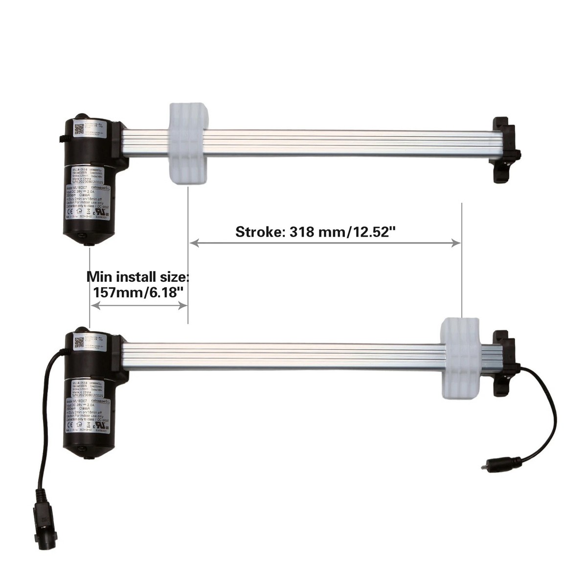 Mulin ML18D07 ML18-055B Motor Linear Actuator for Power Recliner