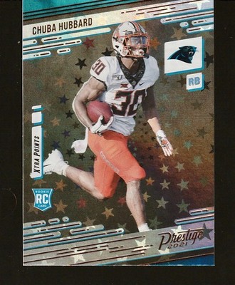 Chuba Hubbard - 2021 Panini Prestige - #241 Xtra Points Astral (RC)