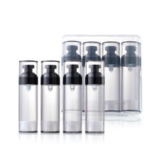 4 Pack 1.7oz / 50ml Airless Pump Bottles,travel skincare containers