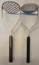 2 Round Potato Masher Ricer Vtg Kithcen Utensil Tool Made in USA