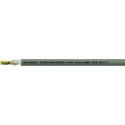 Helukabel 19120 Schleppkettenleitung S-PAAR-TRONIC-C-PUR 4 x 0.50 mm² Grau 100 m