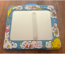 Vintage 80s Shelcore Kitschy Baby Kewpie Smiling Sun Crib Mirror